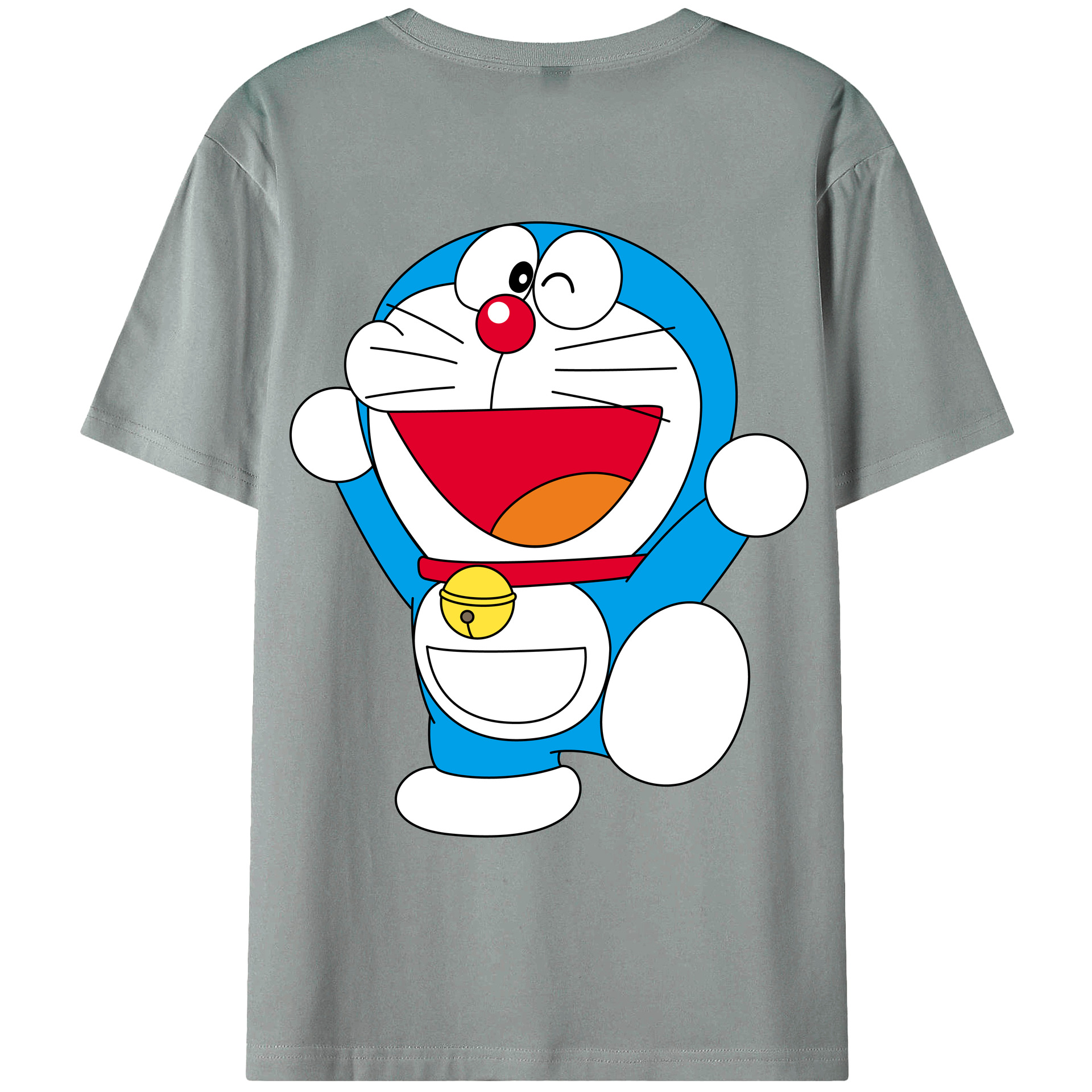 （画像用） ドラえもん Doraemon 綿100％ メンズ半袖Tシャツ（バックプリント） 通気性